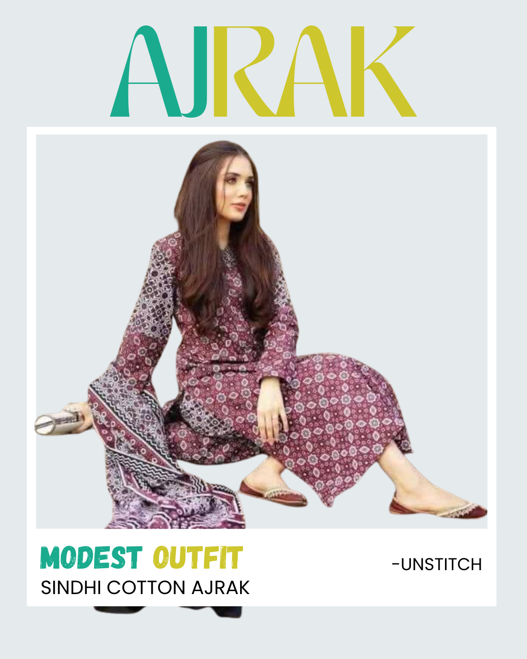 3 Piece Sindhi  Ajrak