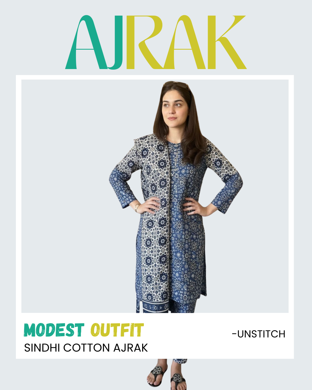 3 Piece Sindhi Cotton Ajrak